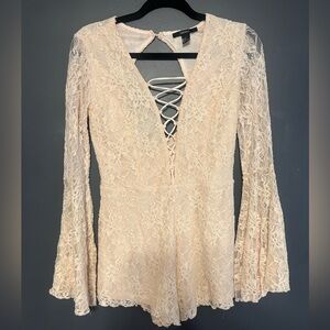 Light pink lace romper!